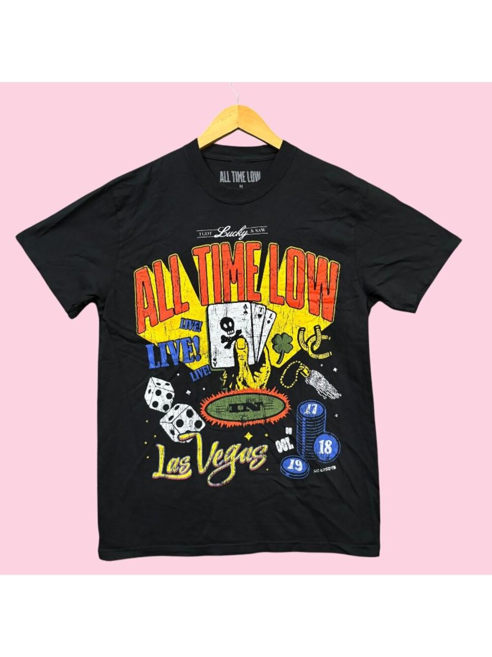 I Got Lucky and Saw All Time Low Live in Las Vegas Rock Band Tee M
